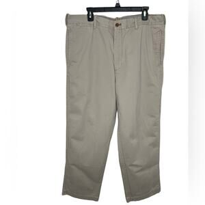 Timberland‎  Mens Tan Khaki 100% Cotton Flat Front Casual Pants Size 38X32